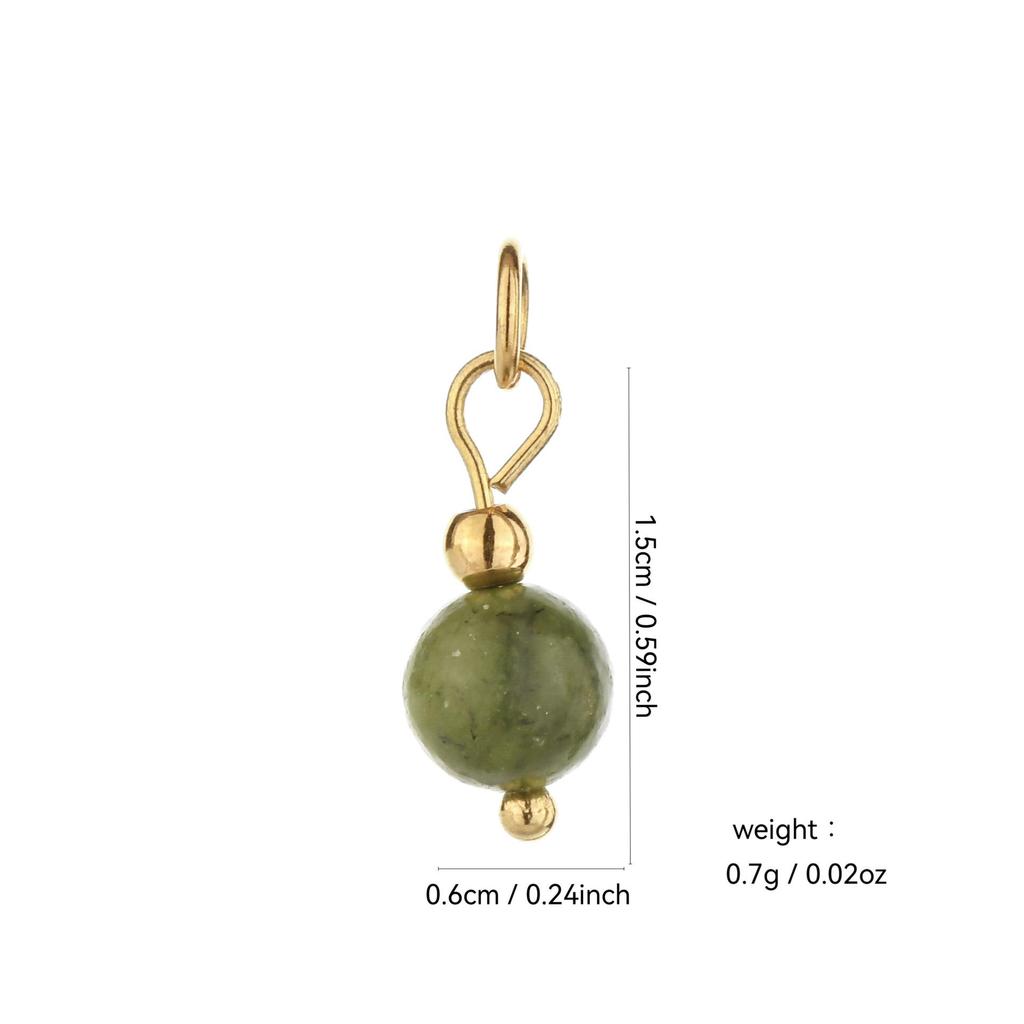 Handmade 18k Gold Electroplated Natural Stone Bead Earrings
