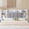 Modular Bed Double Bed, Open Shelf, Three Drawers with Castors, Metal Adult Handles, Storage Compartment Drop-Down Door, Pine Frame Soft