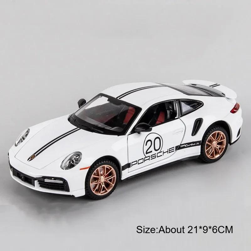 1:24 Panamera 911 Turbo S Toy Alloy Car Model Toy Music Light Pull Back Simulation Vehicle Models Collection Gift for Friends