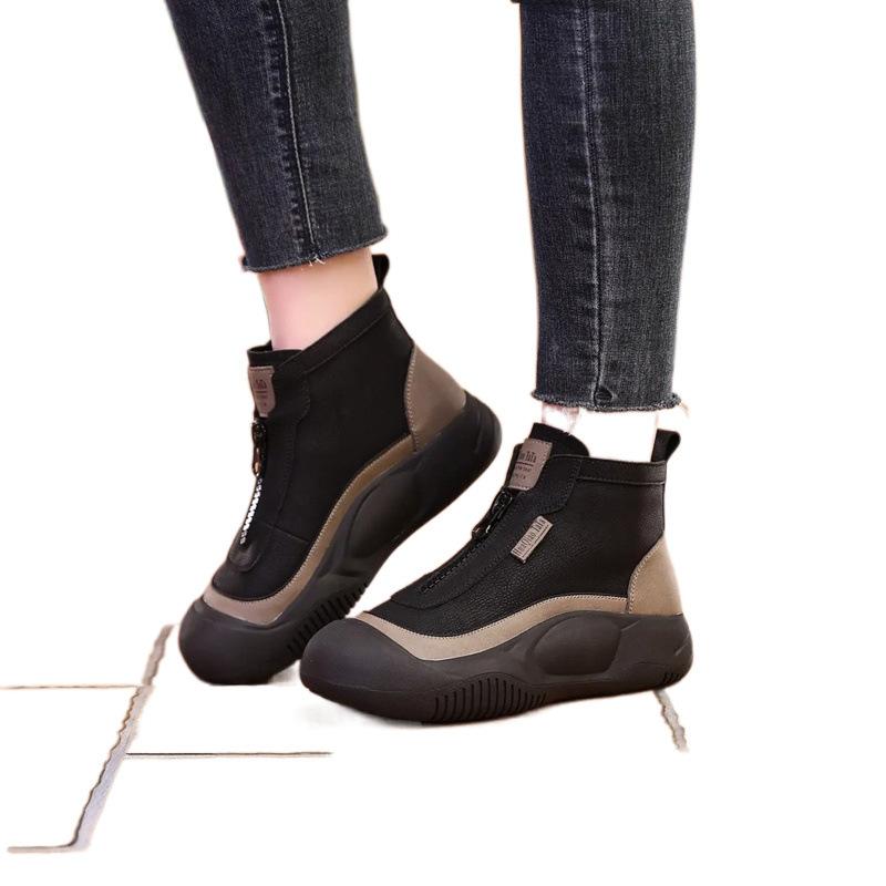 Snow Boots Women's Non-slip New Winter Velvet Thickened Waterproof Casual Warm Cotton Shoes Women's Short Boots Thick Sole