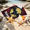Custom Name Personalized Batman Print Beach Towel, for Trip Camping Beach Party Home Decor, Birthday Gift for Family & Friends