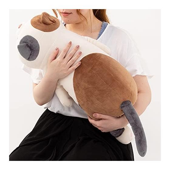 LIV HEART Ribu Haato Body Pillow Premium Nemunemu Animals Mikeneko Yuzu L Size (Total Length Approx. 69cm) Fluffy Chewy Stuffed Toy Pillow Gift