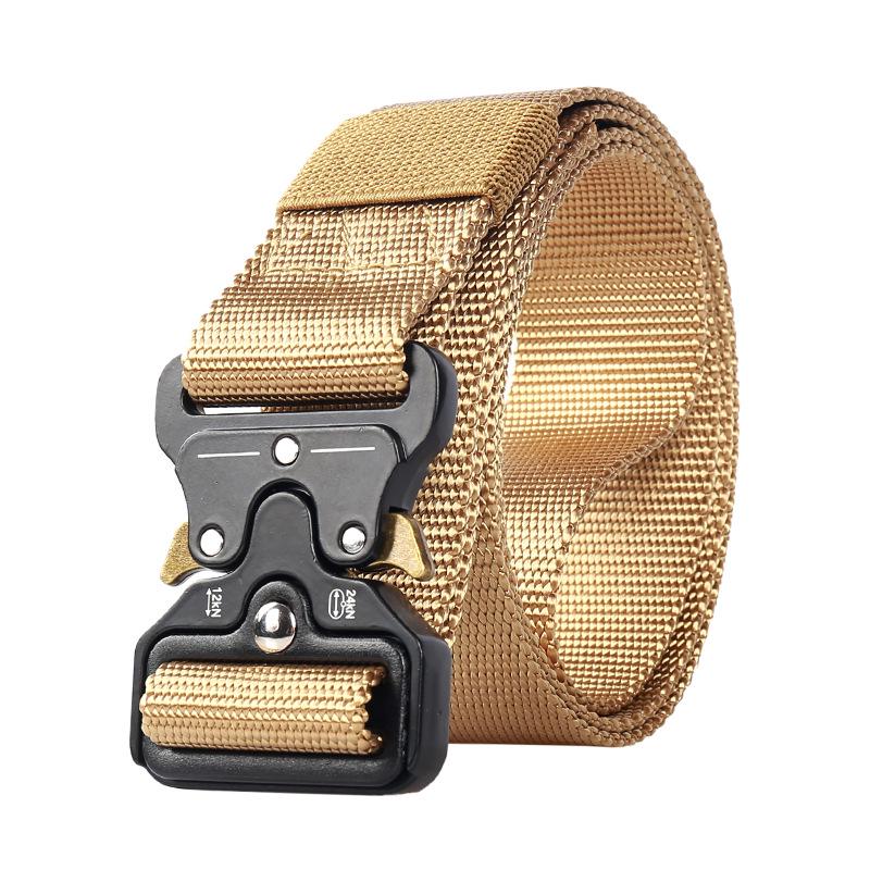 "4.3cm Wide Tactical Snake Buckle Canvas Belt for Men - Second Generation Outdoor Fashion"