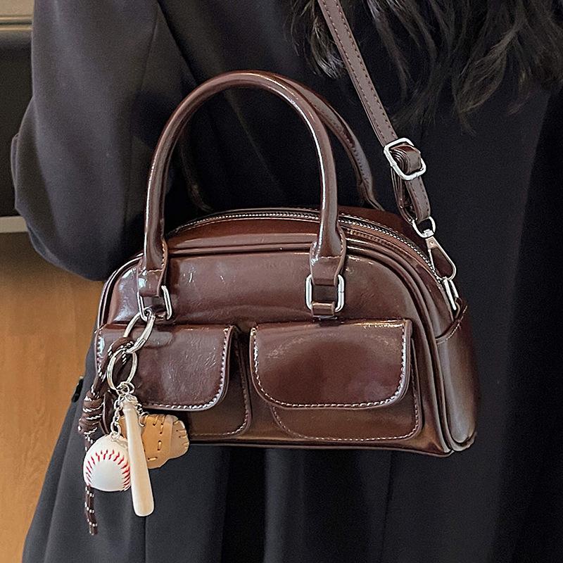 High-value handbag bag women's autumn new fashionable simple shoulder oblique span bag