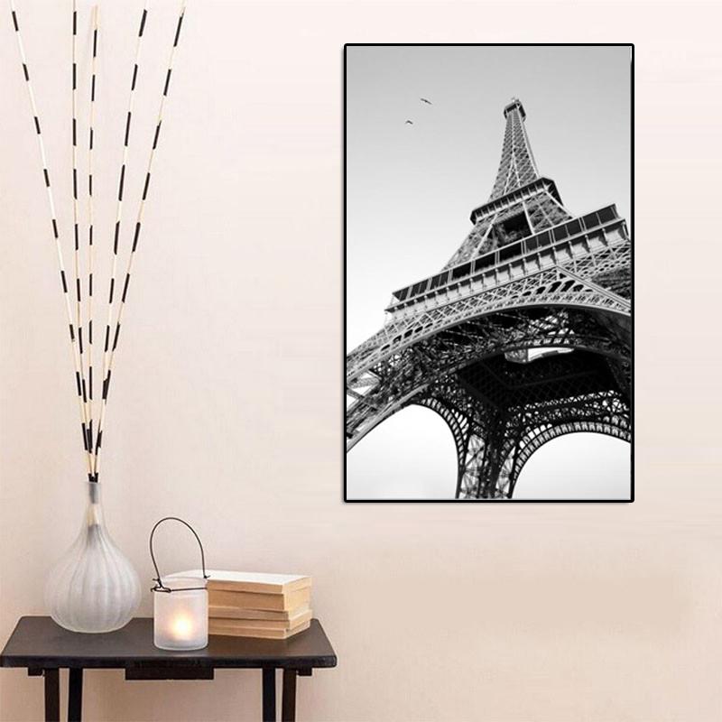 Canvas Prints Wall Decor, Modern Large Size Close View of the Eiffel Tower Print Poster for Living Room Home Decor