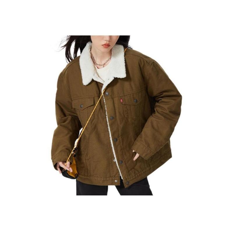 Giacca Spessa Monopetto Tinta Unita Levis AI22 Giacche Unisex Verde Militare 16365-0189