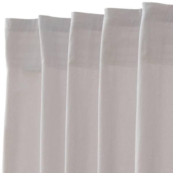NITORI Flat Curtain CT01 100% Cotton Grey 110x200 Cm Set of 2 Drapery Window Treatment with Adjustable Hooks