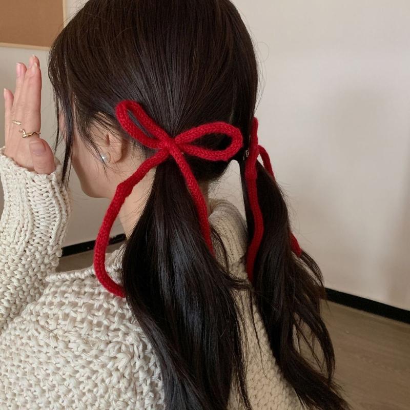Cute Fairy Flat Clips Hairpin 2000s Style Balletcore Headdress Bunches Accessories Elegant Bowknot Cute Headdress