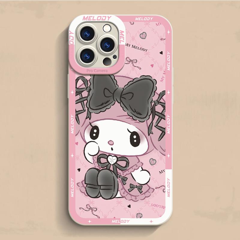 Kuromi My Melody Case For Apple iPhone 15 11 13 14 Pro Max 12 Silicone 15 Plus 11Pro Soft Phone Cover