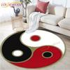 Yin Yang Round Mats Ying Yang Pentagram Area Rug Carpets for Living Room Bedroom Tatami Circle Carpet Kids Play Mat Round Carpet