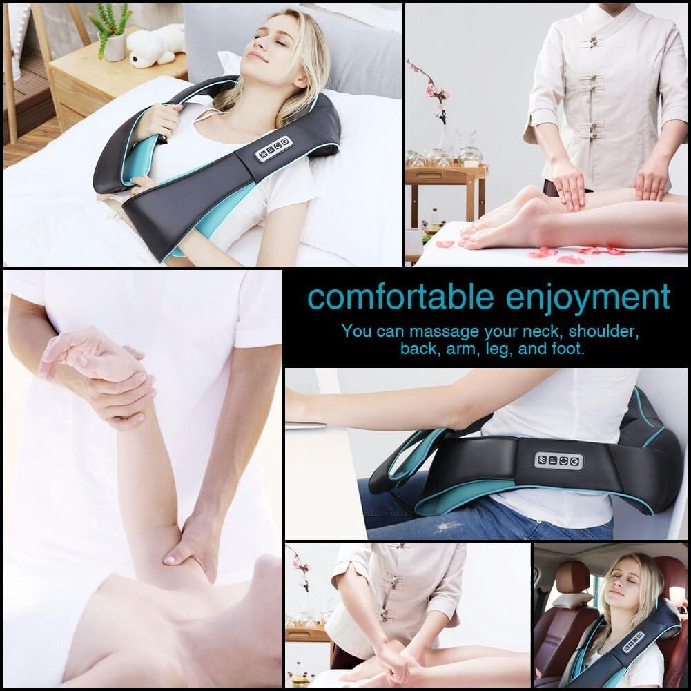Mo Cuishle Shiatsu Back Shoulder and Neck Massager with Heat, Electric Deep Tissue 4D Kneading Massage, Best Gifts for Women Men Mom Dad, Fathers