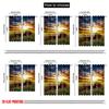 Set Of 2 Flat Printingfield Sunset Tractor Western Country Farm Scene Iving Room Bedroom College Dorm Office Curtain Polyester Ideal For