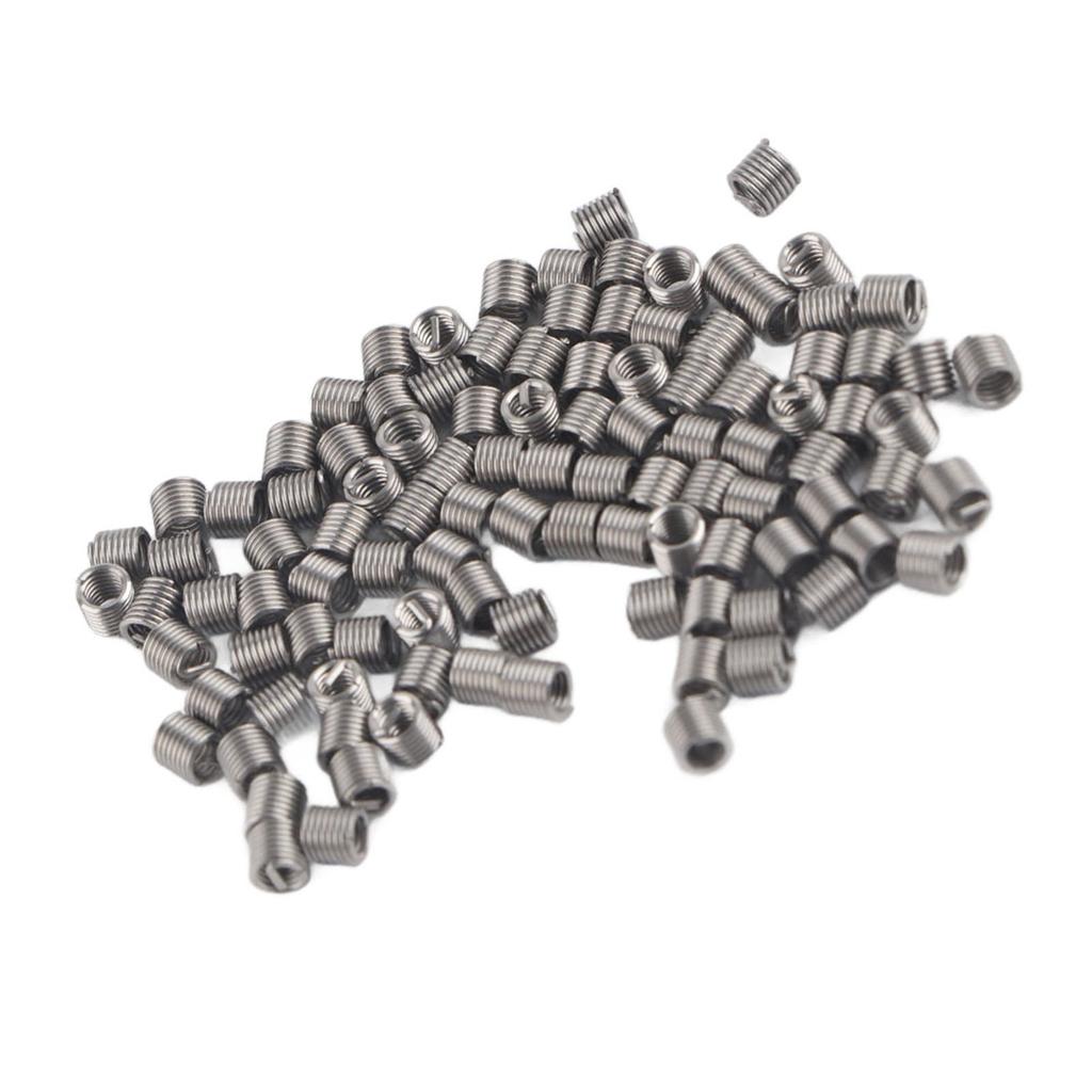 100pcs M2 Stainless Steel SS304 Coiled Wire Helical Screw Thread Inserts (M2*0.4*2 D)