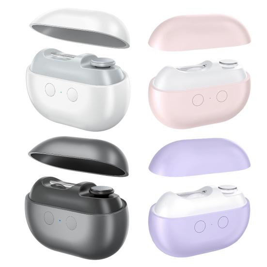 Electric Nail Clipper Polisher with LED Light Type-C Rechargeable 3-In-1 Automatic Fingernail File Baby Kids Adults Seniors Manicure Trimmer