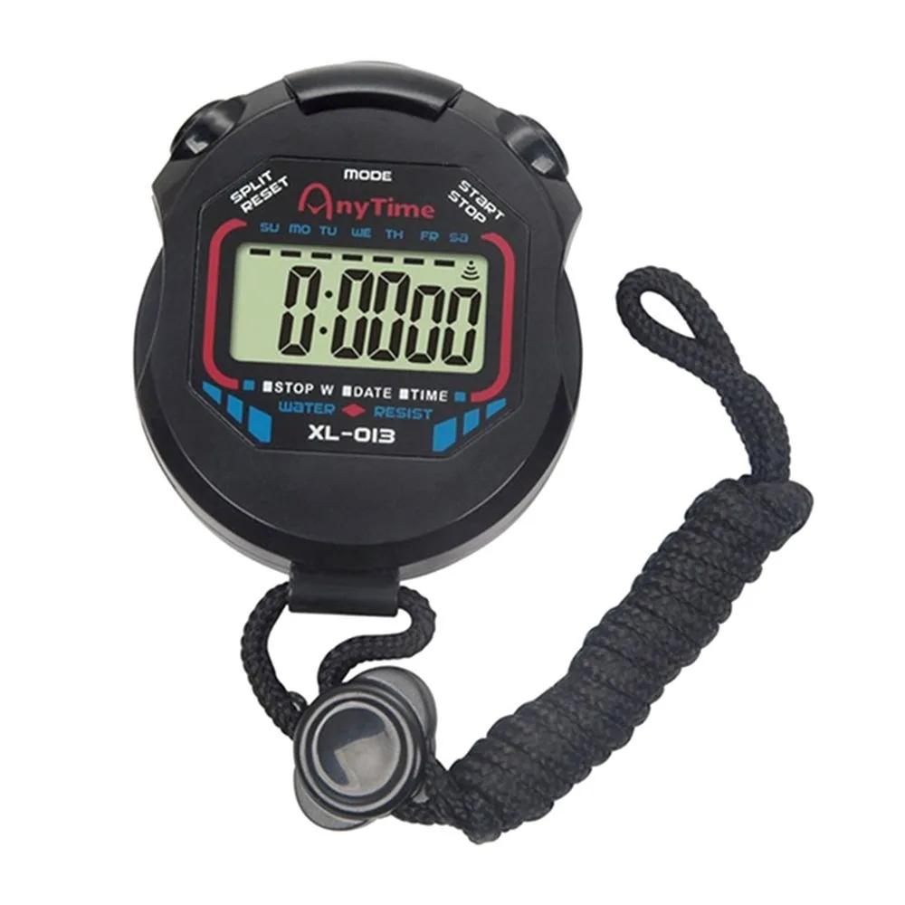 Handheld Multi-Function Digital Sports Timer Classic Stop Watch Tools Digital Stopwatch Timer LCD Waterproof Sports Stop Watch чёрный