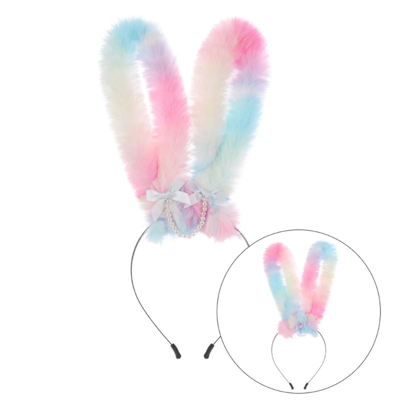 Rabbits Ears Hairband Photo Props Easter Hair Hoop Hairband Party Headpiece Fun Headbands for Music Festival