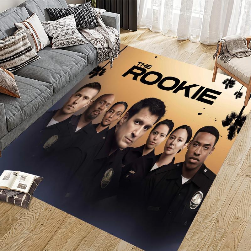 The Rookie Home Sofa Decoration for Living Room & Bedroom, Non‑Slip Play Flannel Floor Mat for Game Room