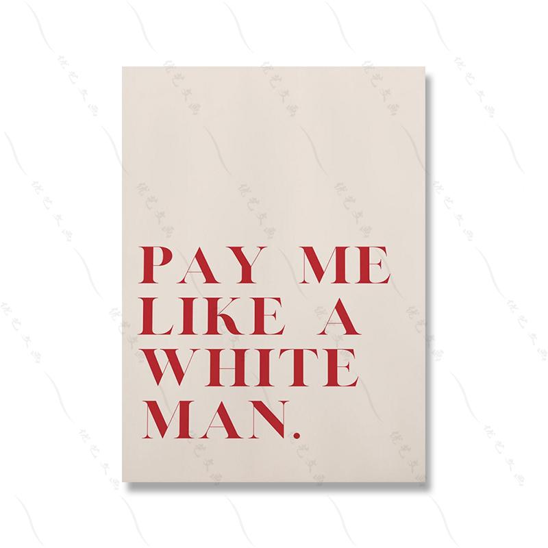 Red Quote Feminist Minimalistic Middle Finger Lady Art Canvas Painting Print Line Female Abstract Poster Picture Room Home Decor