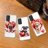 Lovely Puppy Heart Dogs Phone Case for Samsung A54 A57 A37 A17 A14 A15 A12 A24 A34 A55 A35 A25 A52S A07 A05S A04S A22 A32 A72 Ga