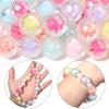 20pcs/lot 16mm AB Colored Faceted Beads Loose Spacer Acrylic Ball Beads For DIY Charms Bracelet Keychains Jewelry Accessories