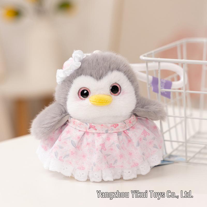 Penguin Brother & Sister Bib Plush Toy - Kid's Comfort Doll & Gift Pillow