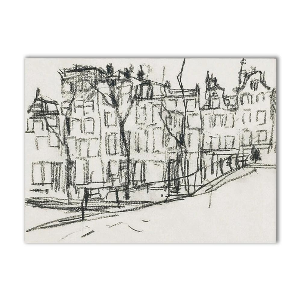 

Скандинавские холщовые постеры и принты для украшения дома, винтажный принт для галерейной стены, озеро, облако, пейзаж, картины с цветами, Ливи 21X30cm No Frame