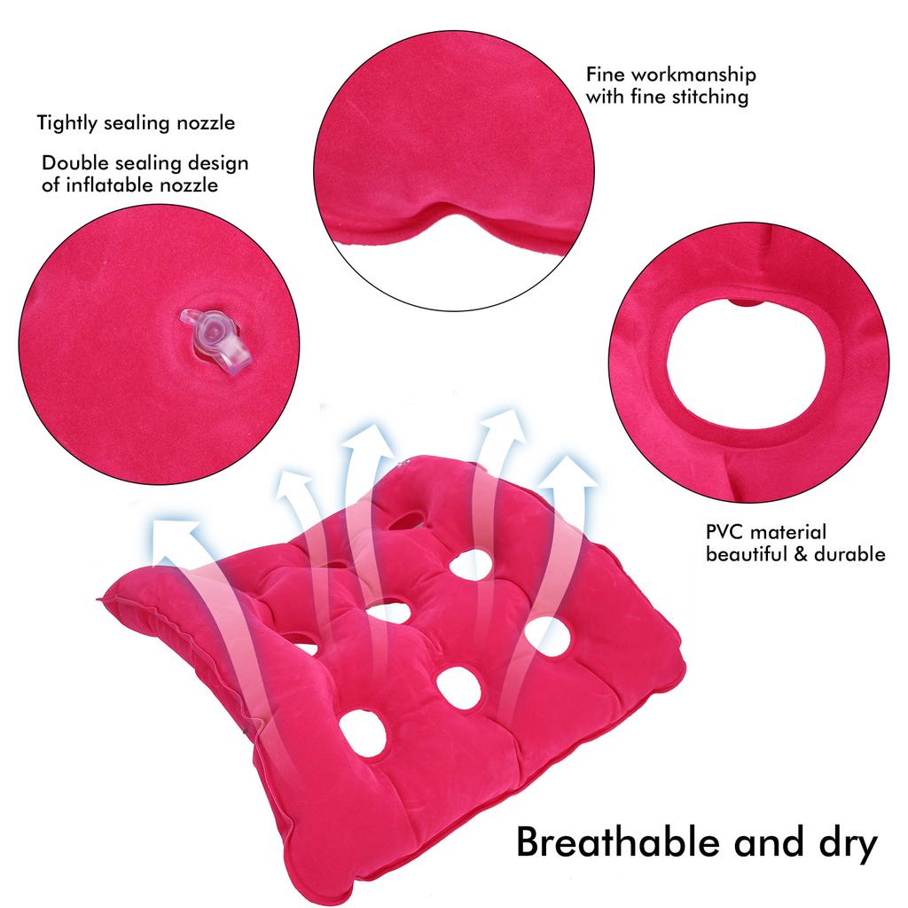 AntiBedsore Cushion Inflatable Ch  Cushion for Elderly Bedridden Patient with Pump(Royal Blue )