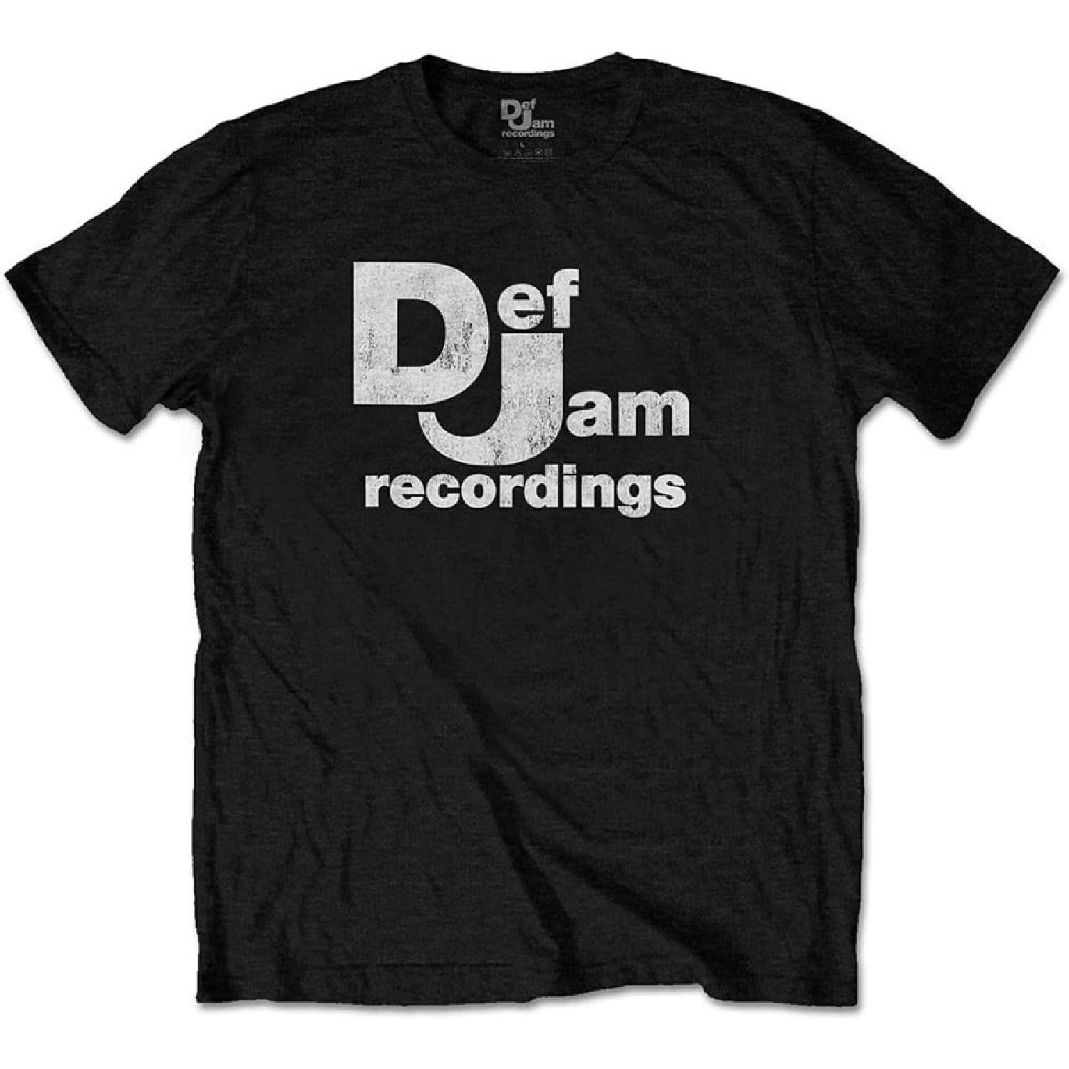 Def Jam Recordings Classic Logo Black Official Tee T-Shirt Mens Unisex S