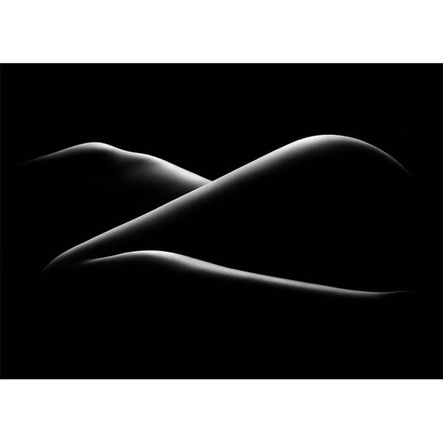 Moderne schwarze sexy nackte Frauen Leinwand Malerei Poster und Drucke Quadros Wandkunst Bilder für Wohnzimmer Wanddekoration Cuadro