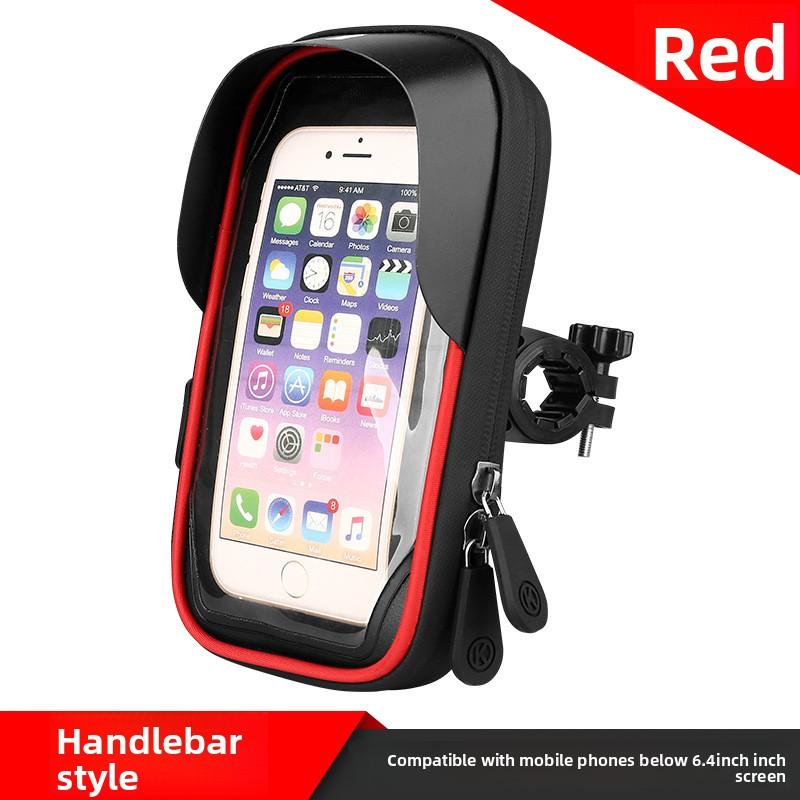 Waterproof phone holder for electric motorcycles, cycling navigation stand, mountain and road bike touch screen phone bag