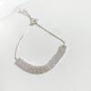 Zirconium Diamond Bracelet with High-Quality Texture, Niche Design, Light Luxury, Sparkling Diamonds, Adjustable Zipper, Pure Copper Bracelet