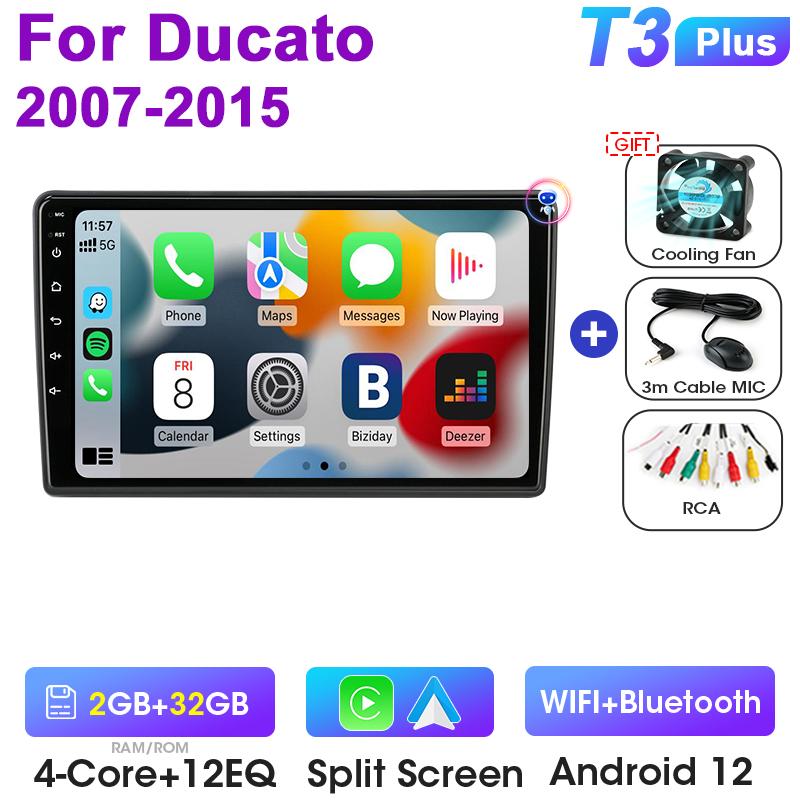 2 Din Android 12 Autoradio Für Fiat Ducato Peugeot Boxer Citroen Jumper 2 2006 -2025 Multimedia Video Player carplay Auto Stereo