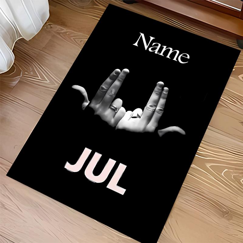 Custom Personalization Jul Rapper Print Area Rug - Soft, Washable Non-Slip Indoor Mat,Living Room,Home&Office Decorative Rug