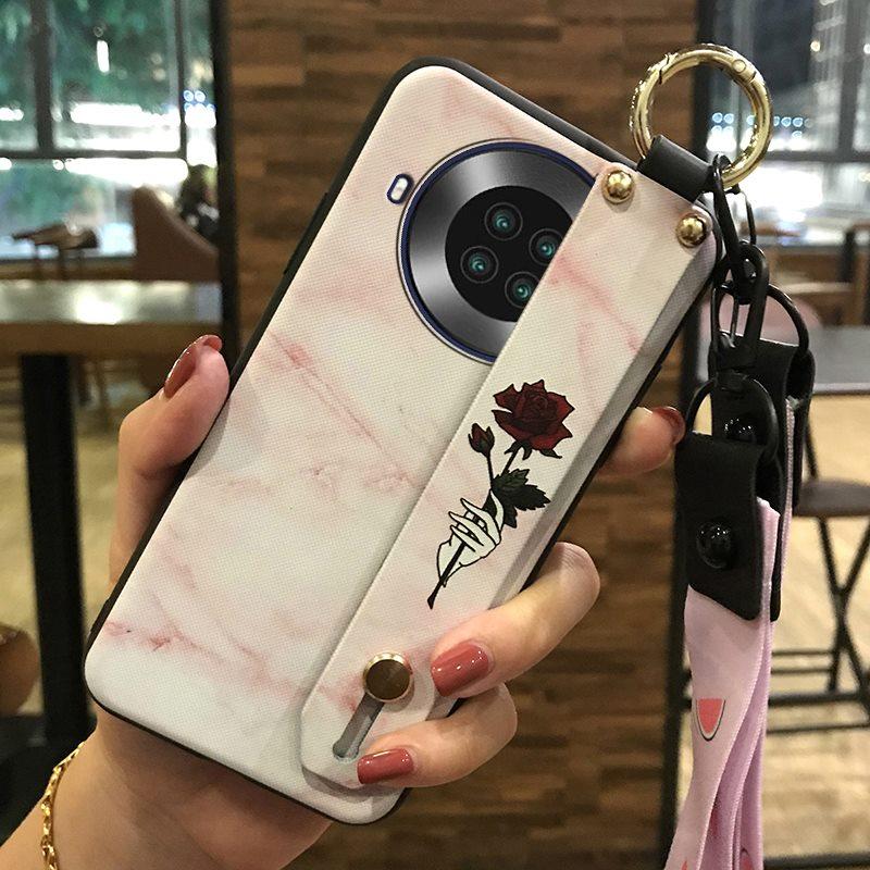 Silicone Fashion Design Phone Case For Cubot Note20 Durable Phone Holder Wrist Strap Back Cover Kickstand Waterproof