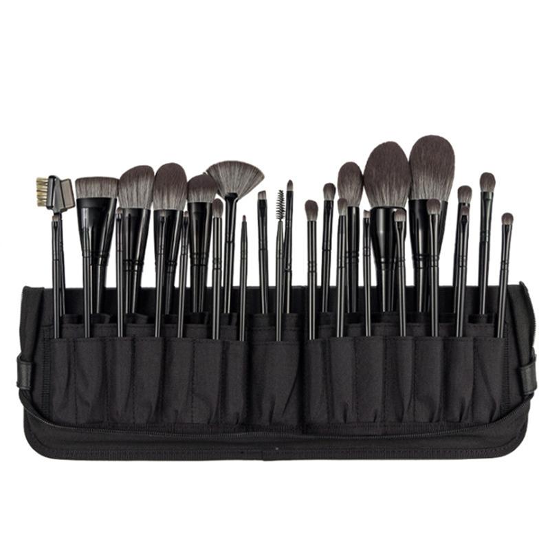 14/29 Holes Women's Cosmetic Brush Bag Travel Large Capacity Fashion Makeup Brushes Storage Fold Portable Beauty Tools Pouch
