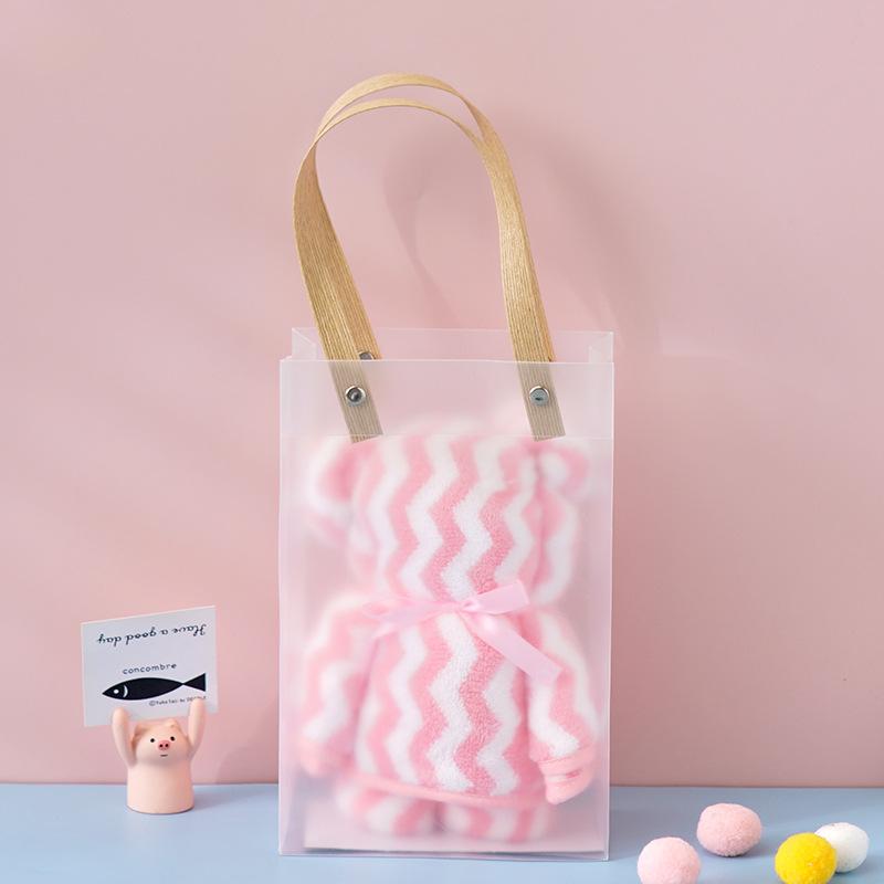 Coral Fleece Water Ripple Bear Towel As A Souvenir