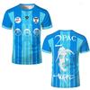 Maglia Stampata Tupac Street Hip-hop Rapper alla Moda T-shirt a Maniche Corte Uomo e Donna Sport all'Aperto Traspirante Uniforme da Calcio