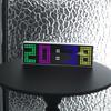 Colorful Display LED Alarm Clock Electronic Digital Clock Voice Control 12/24H 2 Alarms Countdown Wall Table Desk Clock