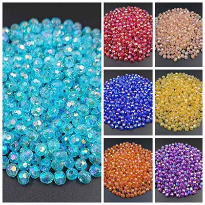 Forniture per feste in casa Acrilico 100/40 pezzi Perline rotonde AB Perline trasparenti Symphony Perline fatte a mano 6/8 mm Perline colorate Accessori Perline fai da te Materiale