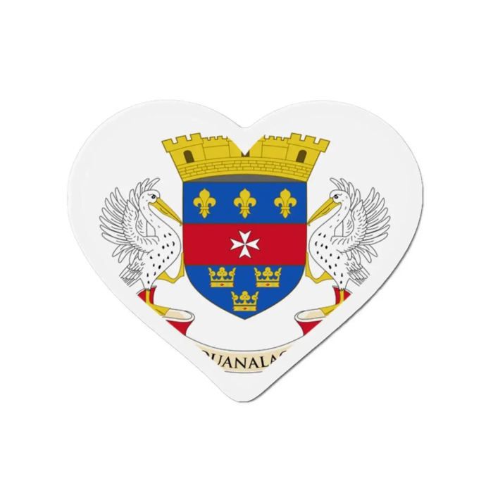 Aimant Coeur Drapeau Saint-Barthélemy - Multicolore - 8 cm - 50 pièces - Résine synthétique - Mixte