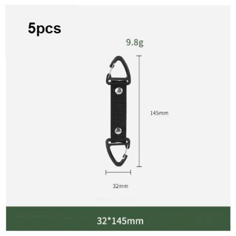 

5pcs Portable Outdoor Mountaineering Carabiner 3 Colors 2 Styles Belt Triangle Rotating Webbing Buckle Camping Hooks Keychain