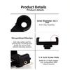 Macro Lens Adapter Clip-on Magnifier Non-slip Rubber Pad Curved Groove Clamp 1 4-inch Brass Nut Tripod Mountable