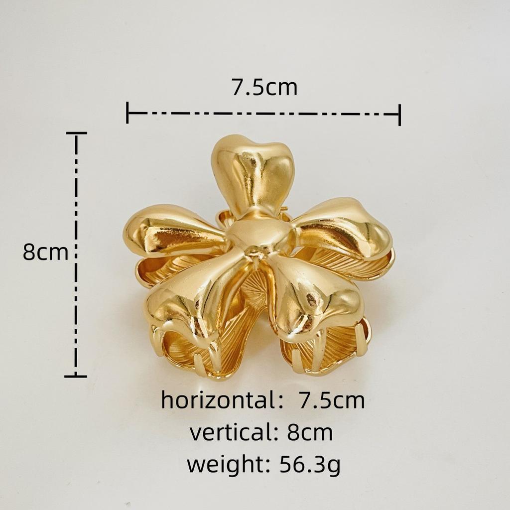 Personalized Metal Bump Hairpin, Metal Shape Flower Grab Clip Fashion Grab Clip
