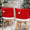 Red Flannel Chair Cover for Christmas Dining Table Decor