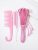 6pcs/set of anti-static hair comb wide toothed comb eight claw massage hair comb smooth hair clip set Special for real hair wigs