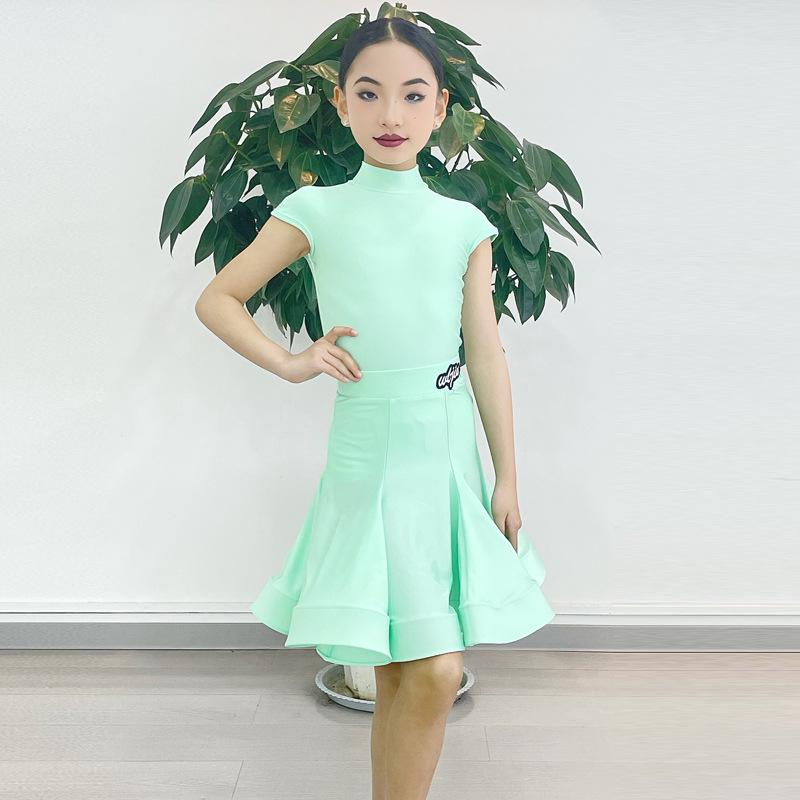 W69 Professional Latin Dance Dress for Girls - 2025 Exam Competition Standard