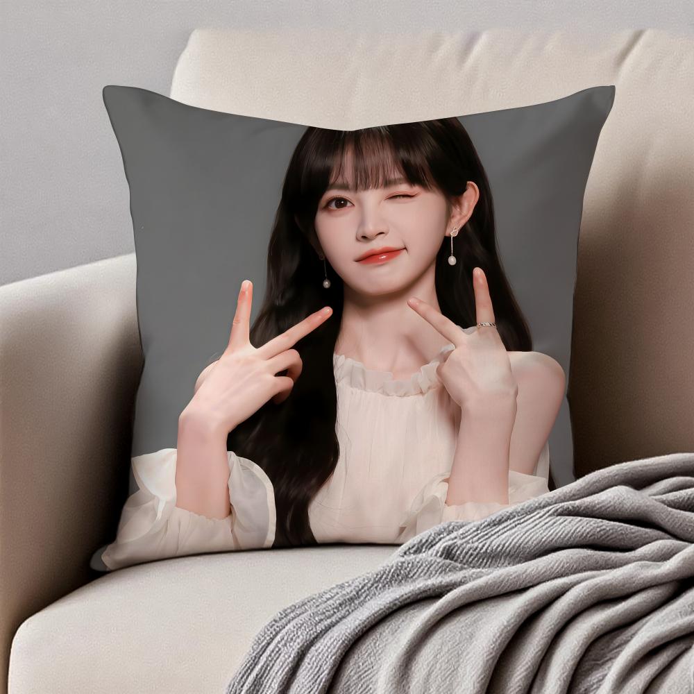 Cute and beautiful TTian Xiwei Cushion Cover Pillowcase Antidustmite Invisible Zipper Short Plush Sofa Cushion