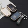 7 Button TPU Car Remote Key Case Cover Shell For Kia K5 K3 K4 Carnival 2021 2024 Sedona 7 Gold Edge Key Shell Keychain Keyring