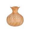 USB Wood Grain Flower Vase Humidifier: Silent Aroma Diffuser with Colorful Night Light for Home and Office