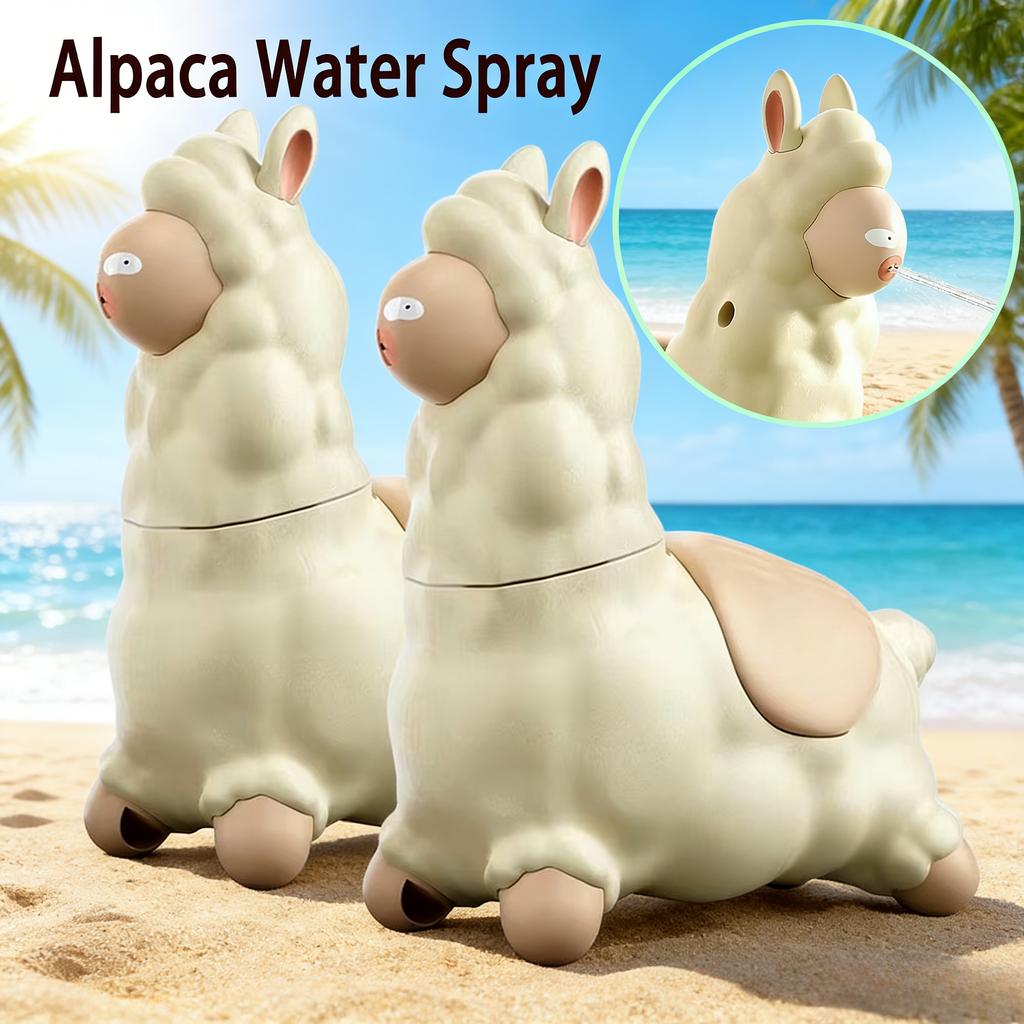 Alpaca-Shaped Water Gun,Spitting Alpaca Water Gun, Manual Oscillating Water Sprayer, Outdoor Summer Beach Bathtub Water Toy